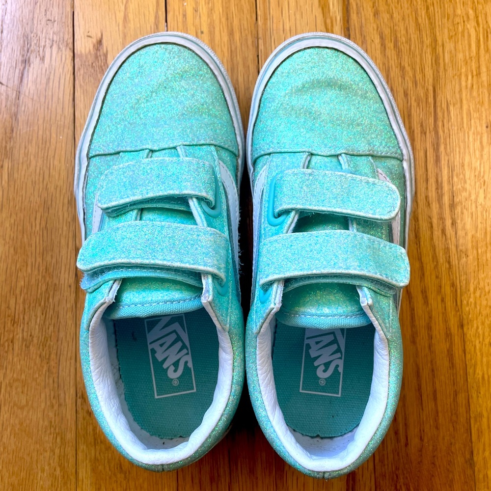 Vans kids Old Skool Glitter Pastel Blue shoes
